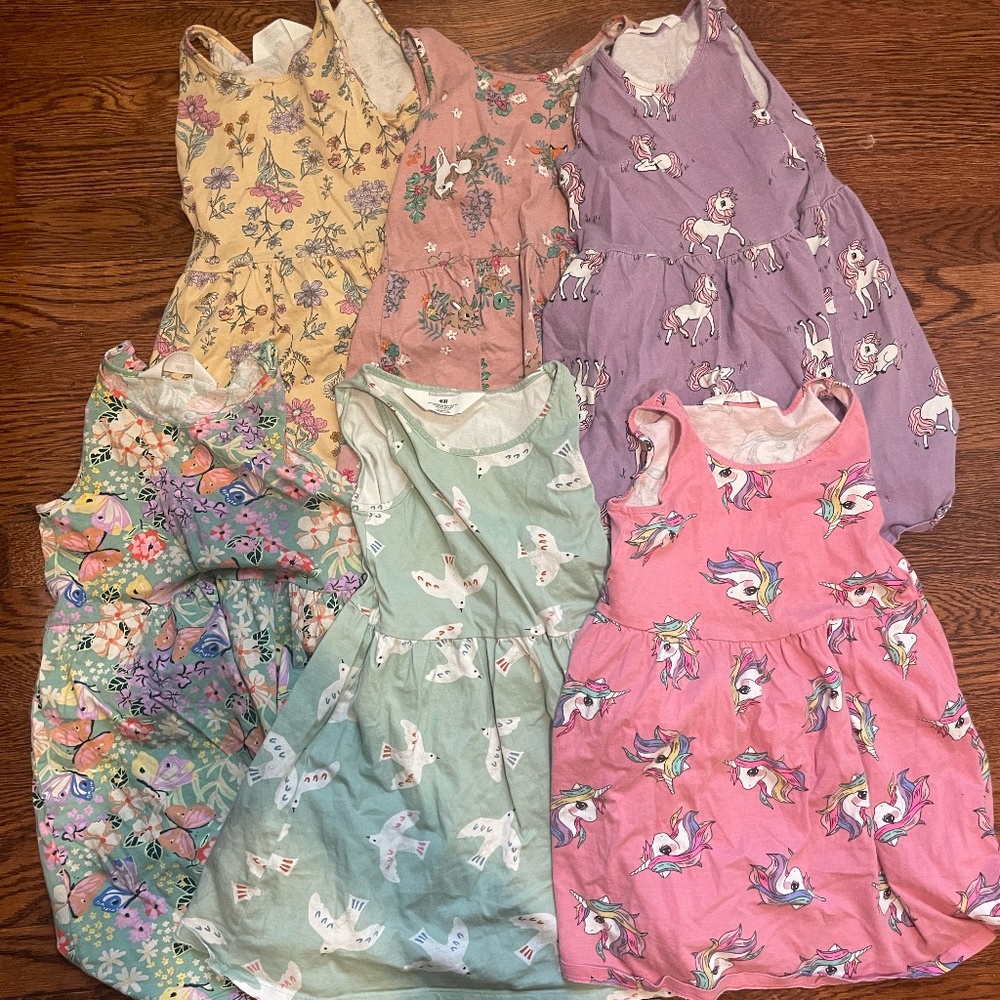 LOT of six H&M tank top play dresses size 6-8